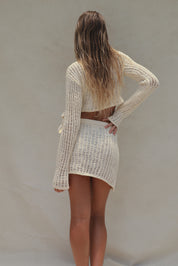Rocio Knit Wrap Skirt - Natural