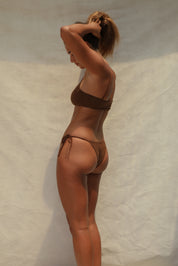 Sonny Bikini Top - Coconut Oil Hibiscus Towelling