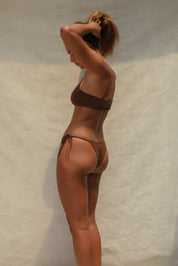 Palma Bikini Bottom - Coconut Oil Hibiscus Towelling