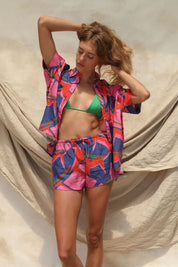 Paz Linen Short - Canopy Print