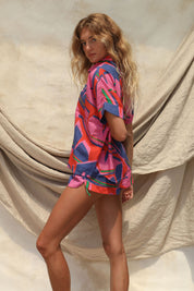 Paz Linen Short - Canopy Print