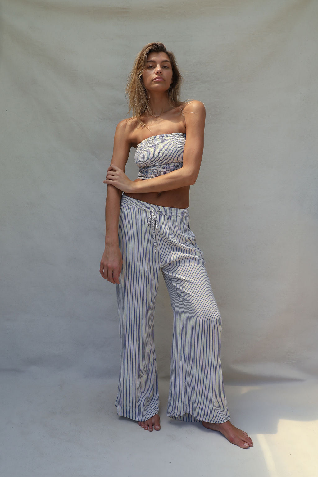 Bruna Pant - Periwinkle Stripe