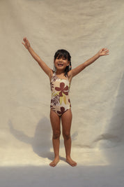 Willa Mini Asymmetrical One Piece - Tropical Tonal