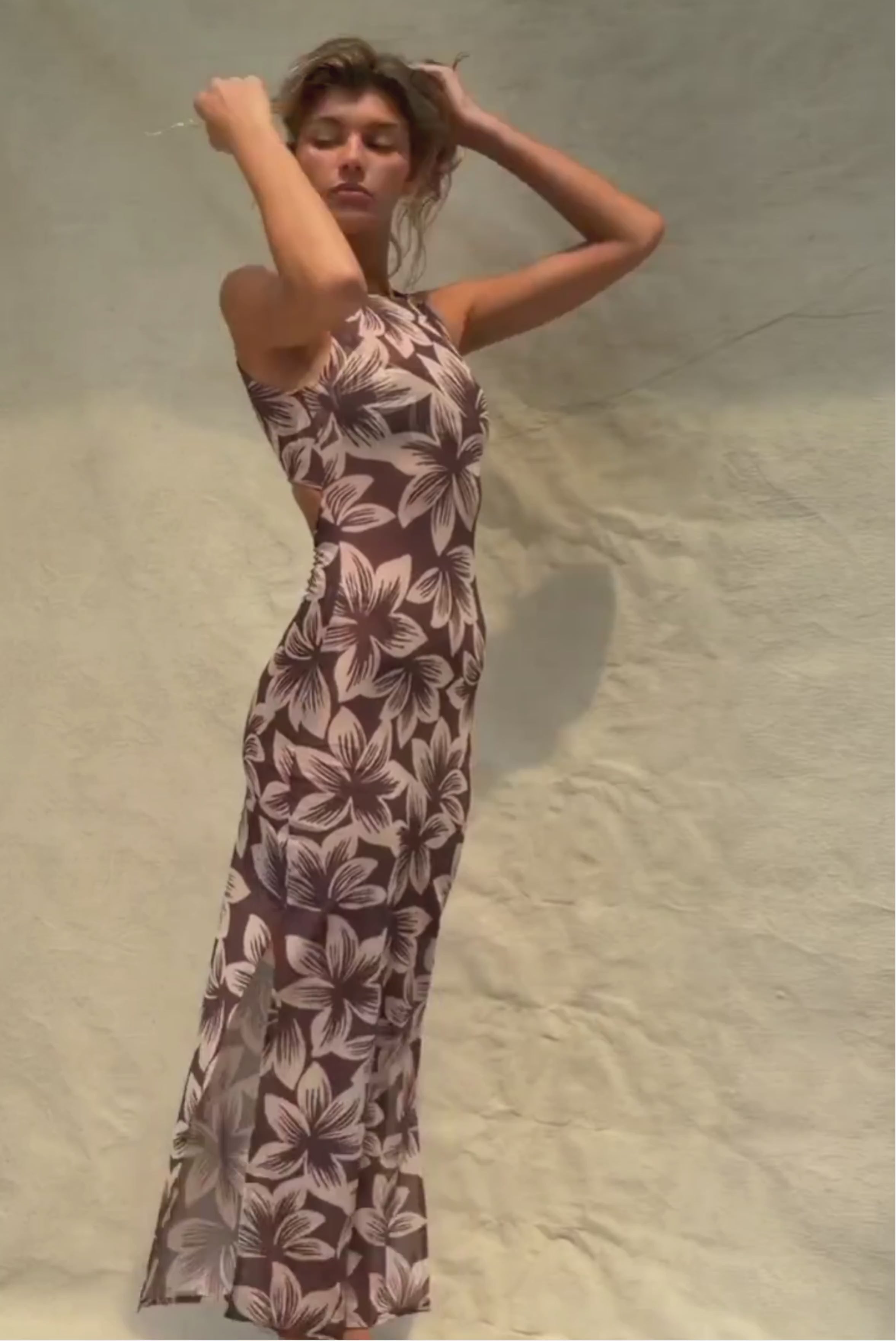 Konda Dress - Cocoa Bloom