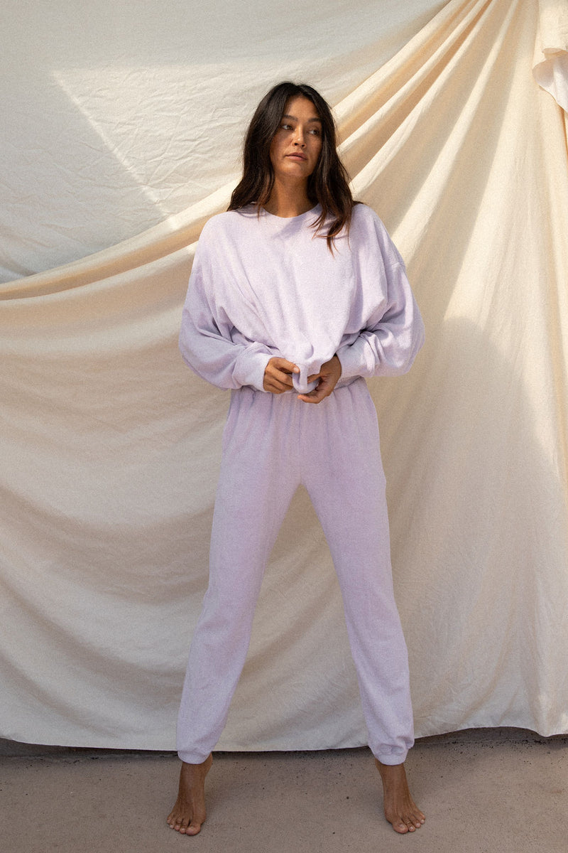 Jaya Sweatpant - Orchid Petal Terry