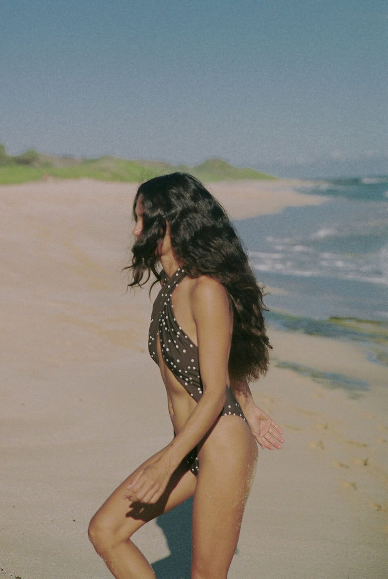 Azalea One Piece Swimsuit - Terra Dot Print